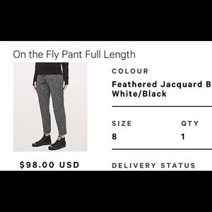 Lululemon On The Fly Pant Size 8